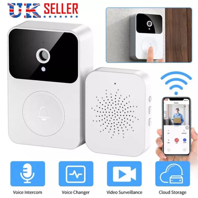 Wireless WiFi Smart Video Doorbell Phone Camera Door Bell Ring Intercom Security