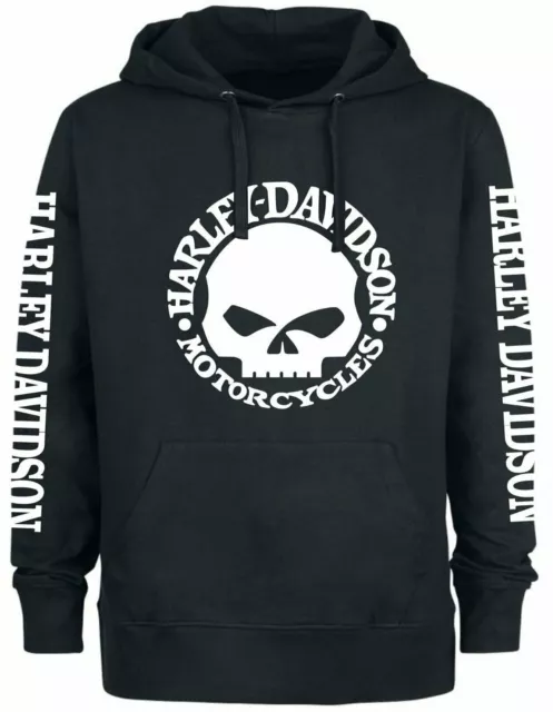 Harley Hoodie Kaputzen Pullover Größe XXL schwarz Motorrad Skull Willie