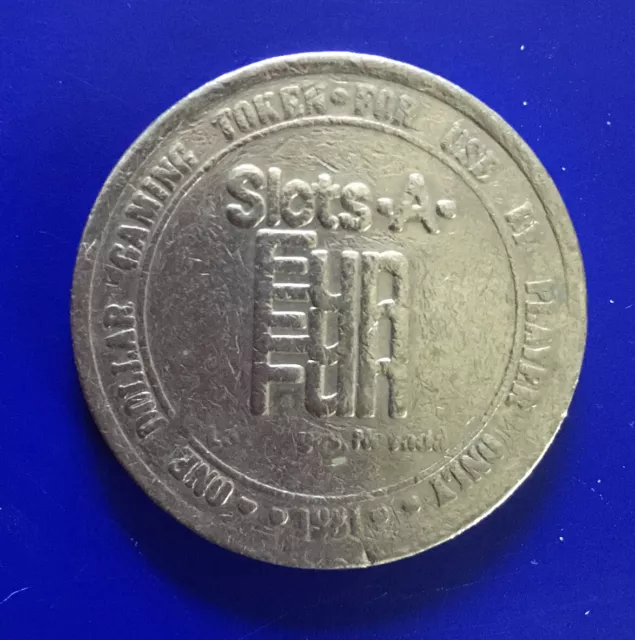1981 Slots A Fun Las Vegas Nevada Vintage $1 Token One Dollar Coin