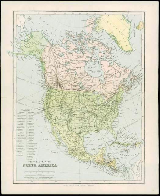 1900 ORIGINAL ANTIQUE Colour Map - 1900 Original Antique Colour Map POLITICAL MAP OF.webp