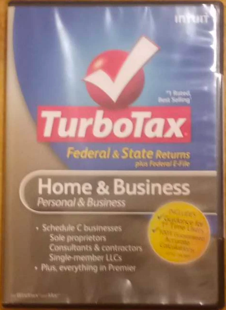 TurboTax Federal State Returns 2010 E-File Home and Business for MAC and Windows