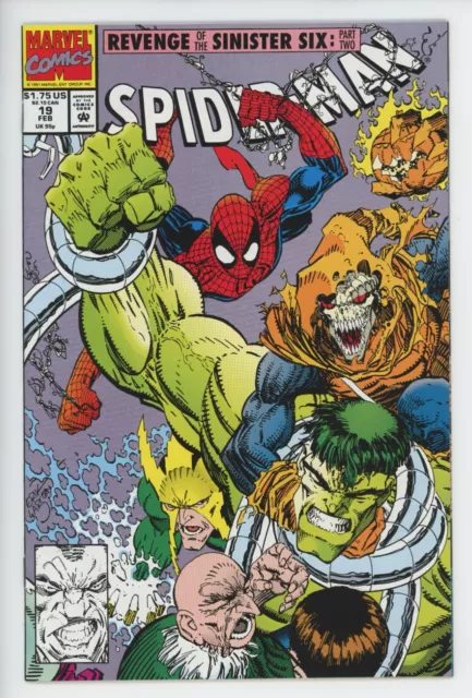 Spider-man #19 Marvel 1992 Erik Larsen art Sinister Six & Hulk appear 9.8