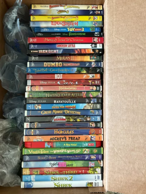 DISNEY DVDS LOT of 30 DVDs including Cars, Bolt, Dumbo, Pocahontas ...