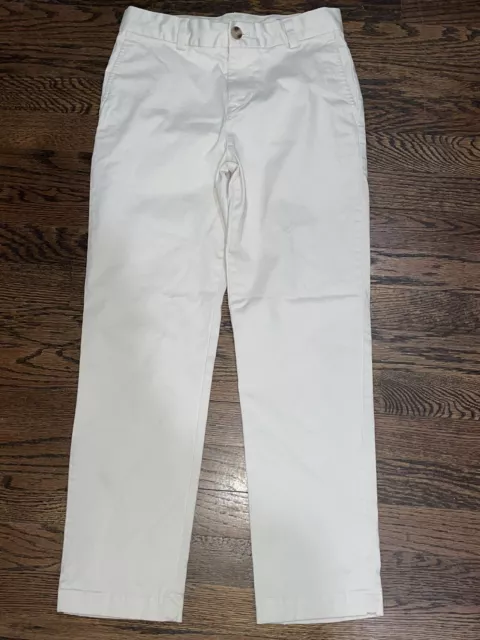 Boys VINEYARD VINES Tan Light Beige Chino Club Pants Size 12 Adjustable Waist