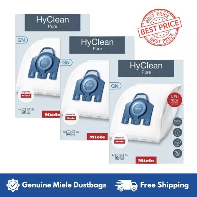 Genuine Miele Vacuum Bags GN Hyclean Pure  x 3 Boxes