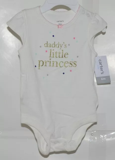 Carters Off White One Piece Pink Pant Set Daddys Little Princess 6 Month