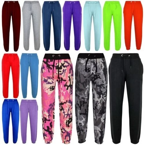 Bambini Ragazzi da Corsa Jogging Pantaloni Tuta Pile Scuola Casual