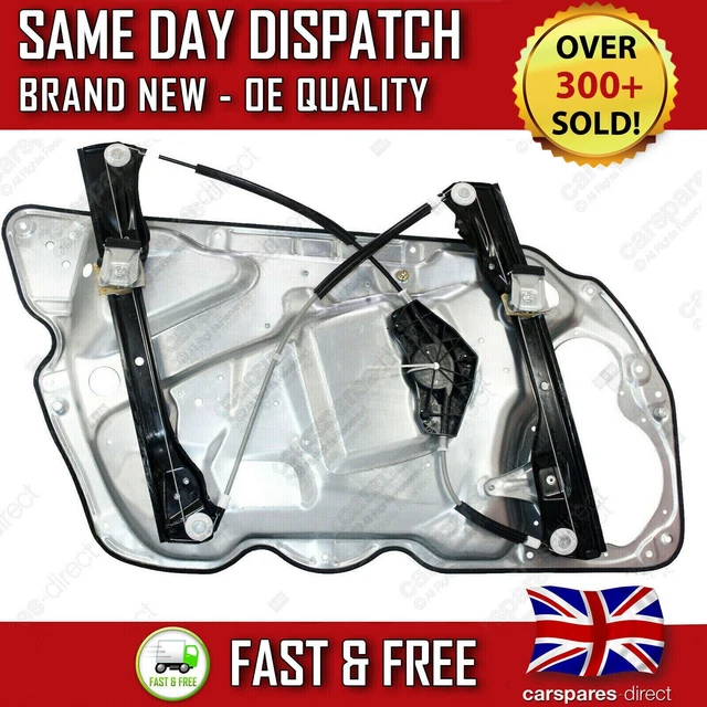 VW PASSAT B6 Front Right Drivers Window Regulator & Panel (3C5, 3C2