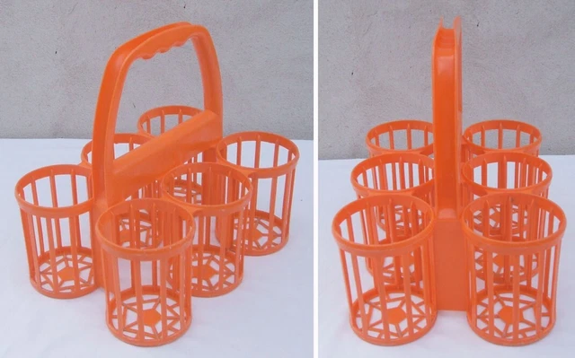 ANCIEN PANIER DE COURSE D'ÉPOQUE EN PLASTIQUE SUPERMARCHÉ