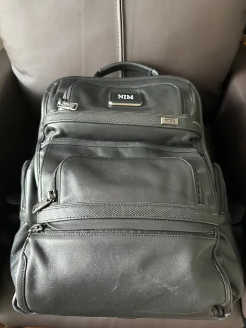 Tumi - Alpha 3 Leather Brief Pack Backpack (Great Condition)
