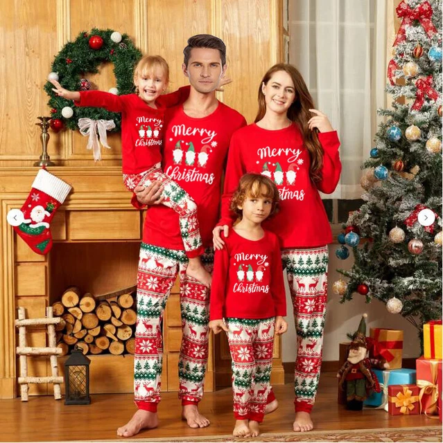 Christmas Family Matching Adult Kids Pyjamas Xmas Santa Nightwear Pajamas Pjs UK