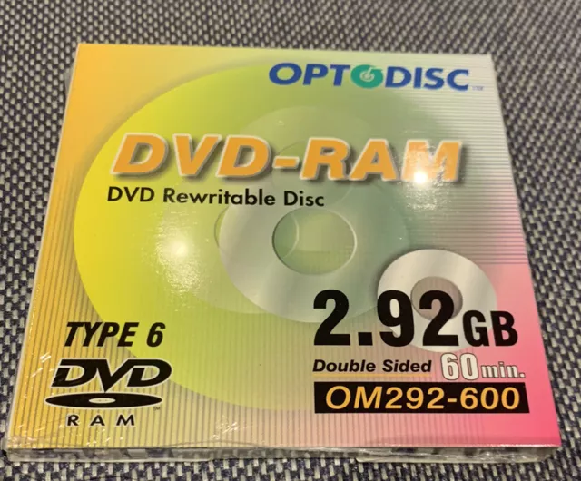 Optodisc 2.92GB Mini DVD-RAM 8cm Blank Media Double-Sided In Removable cartridge