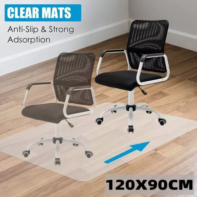 Non Slip Office Chair Desk Floor Mat Computer Carpet PVC Plastic Clear Protector