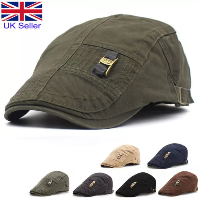 for Autumn Winter Flat Cap for Men UK Newsboy Beret Hat Ivy Duckbill Hunting Cap