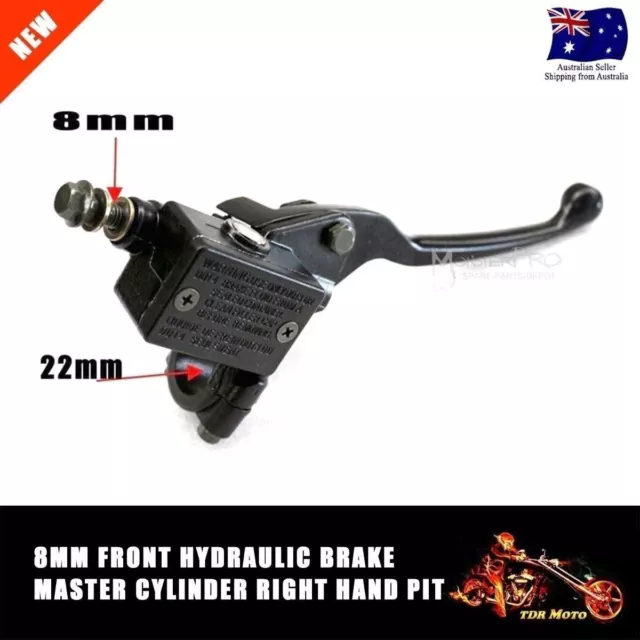 8mm Front Right Hydraulic Brake Master Lever Cylinder for 125cc Pit Dirt Bike