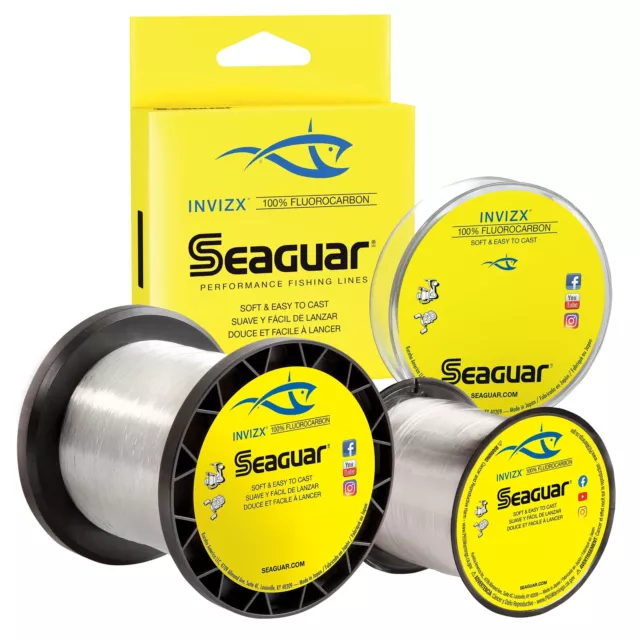 Seaguar Invizx Freshwater 100% Fluorocarbon Fishing Line, Clear