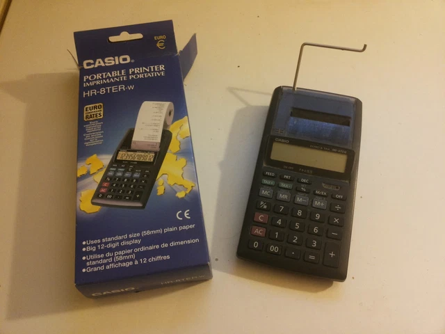Calcolatrice Casio HR-8RCE, Design Compatto E Affidabile Per Ufficio, Scuola E Casa