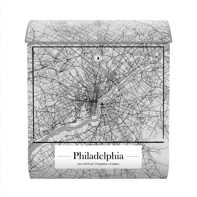 DESIGN MAILBOX WITH Newspaper Compartment Letter Box Philadelphia City