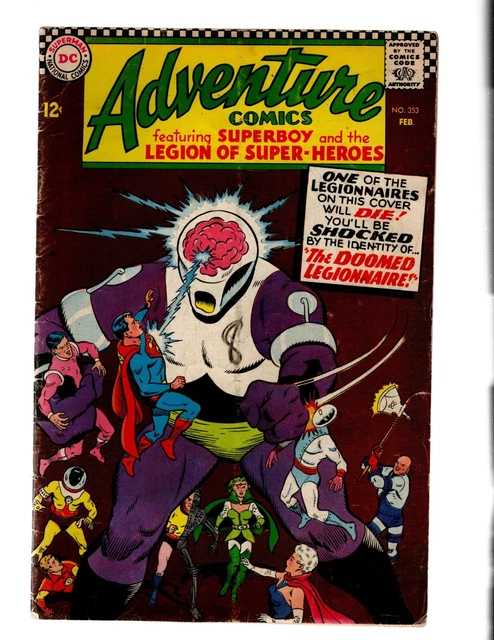 ADVENTURE COMICS No 353 featuring SUPERBOY and THE LEGION OF SUPER-HEROES
