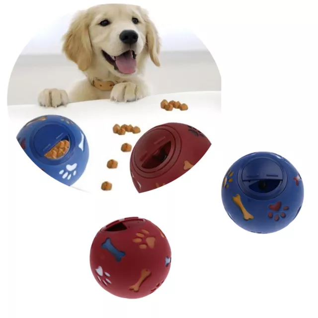 Dog Puppy Home Alone Pet Interactive Play Toy Ball Food Dispenser Clean Teeth