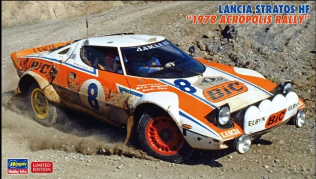 Hasegawa 1/24 Lancia Stratos HF 1978 Akropolis Rallye Plastikmodellbausatz 20692