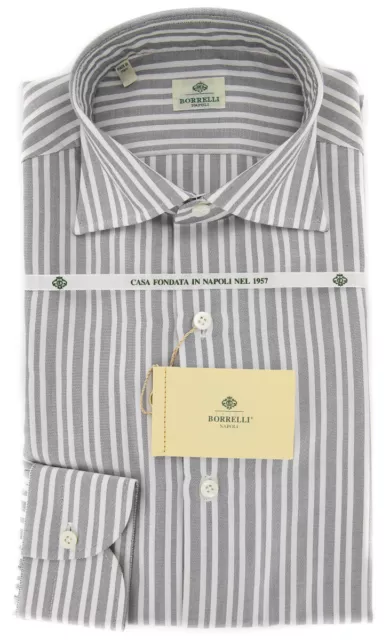 Luigi Borrelli Grigio Chiaro Camicia - Extra Slim - 15/38 - (EV650901GIANNI)