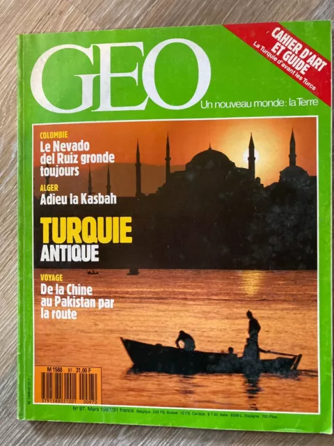 Magazine Geo n°97 - mars 1987 - Bon état