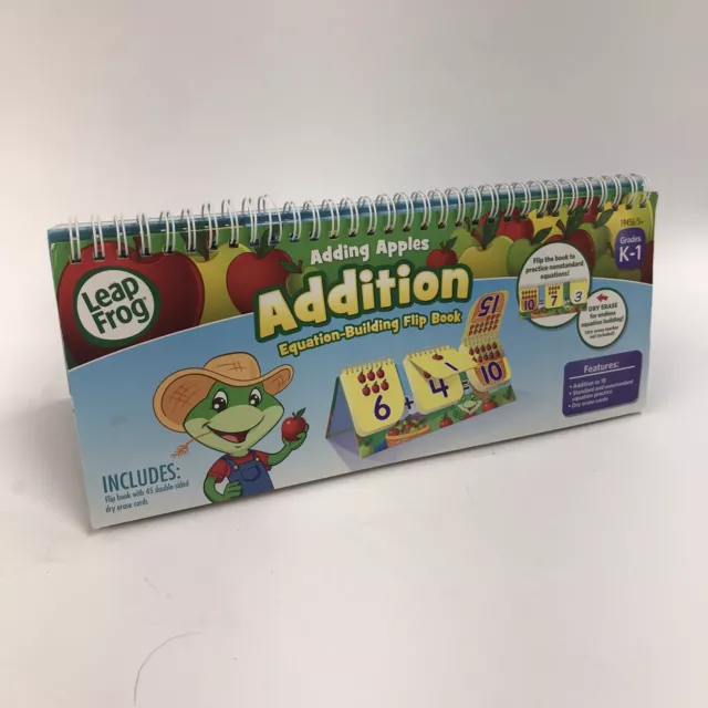 Leap Frog Adding Apples Addition K-1 Flip Book Double Sided Dry Erase Cards