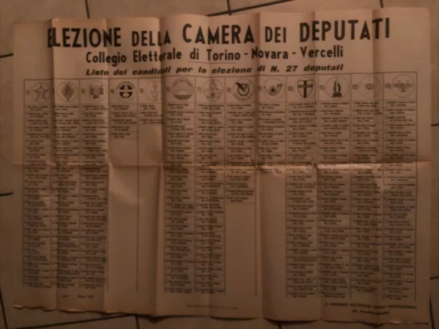 Manifesto Elezioni 1948 Biella Biellese