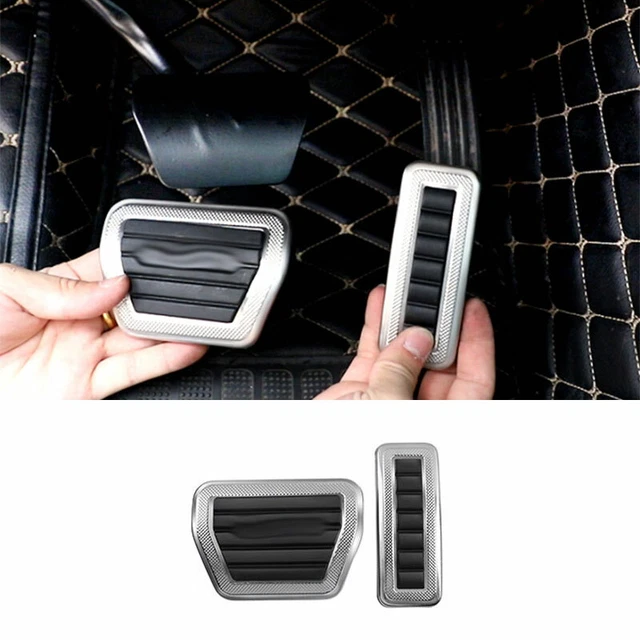 Silver Brake Pedal Accelerator Pedal Cover 2PCS For Range Rover Sport 2014-2022