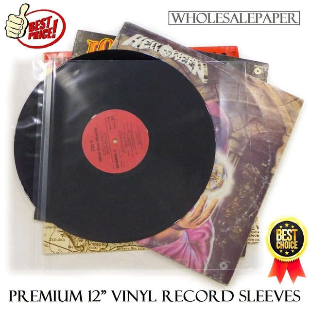100 Pack 12" Vinyl Record Sleeve Covers – Clear Polythene Outer Sleeves