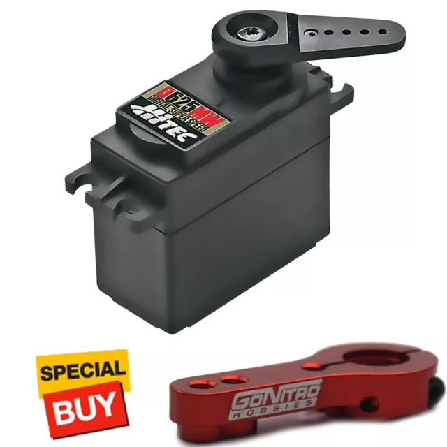 Hitec D625MW D-Series High Speed Metal Gear Servo w/ Red Alum Arm / Horn