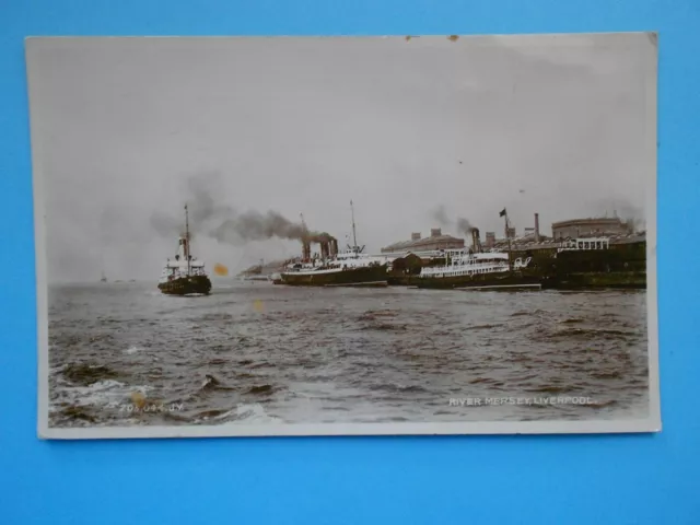 Vintage Marine 1931 Postcard- River Mersey Liverpool