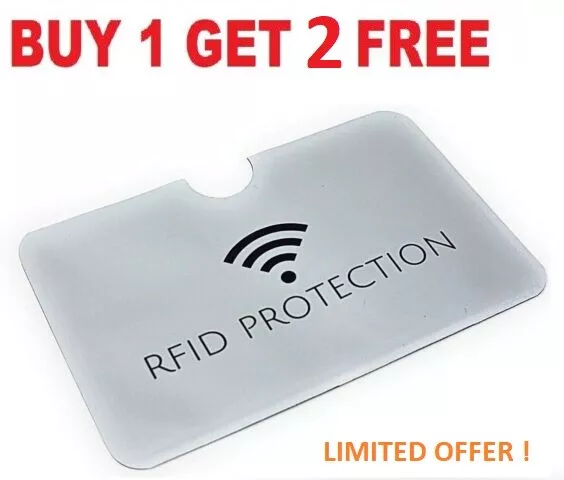 RFID Sleeves Debit/Credit Card Protector Contactless Blocking Wallet Holder Bank