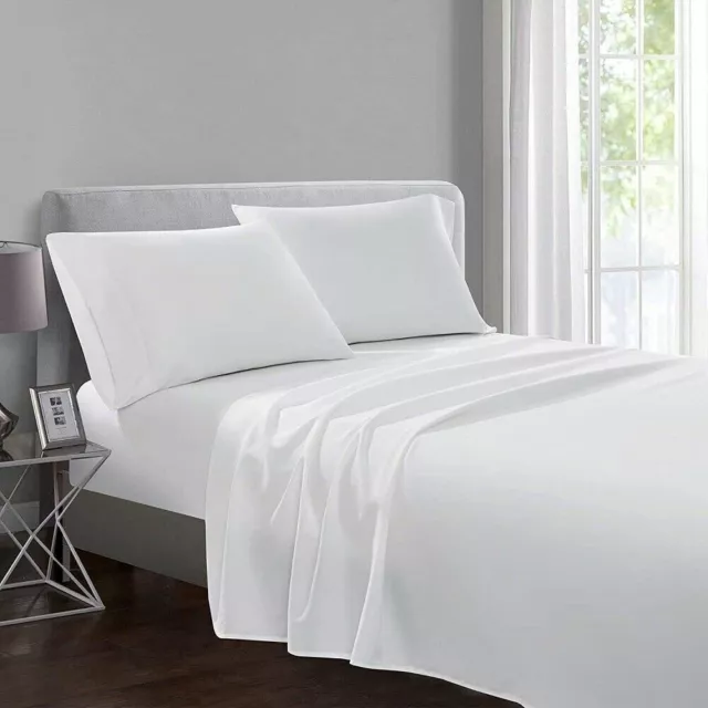 Sheet Set/Duvet/Fitted Ultra Soft 1000 TC Egyptian Cotton White Solid All Sizes