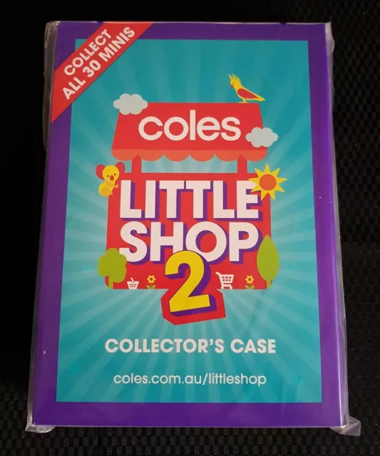 Coles 2 little shop mini collectable collectors CASE FOLDER NEW UNOPENED