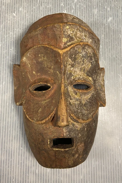 vintage African Bembe carved wood TRIBAL MASK from Democratic Republic of Congo