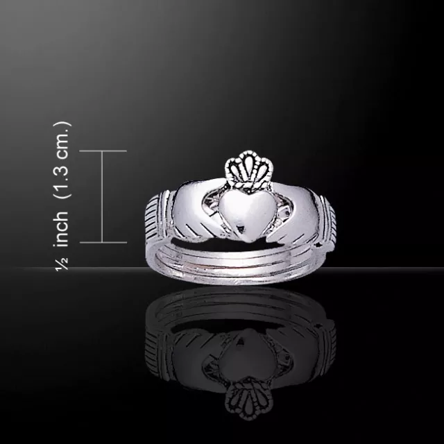 Irish Claddagh Puzzle Ring Celtic .925 Sterling Silver Peter Stone Jewelry Fine 2