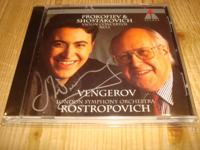 MAXIM VENGEROV Prokofiev Shostakovich Violin Concertos TELDEC CD Signed Signiert