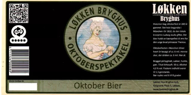 Danish Beer Label Løkken Bryghus - Oktober Bier