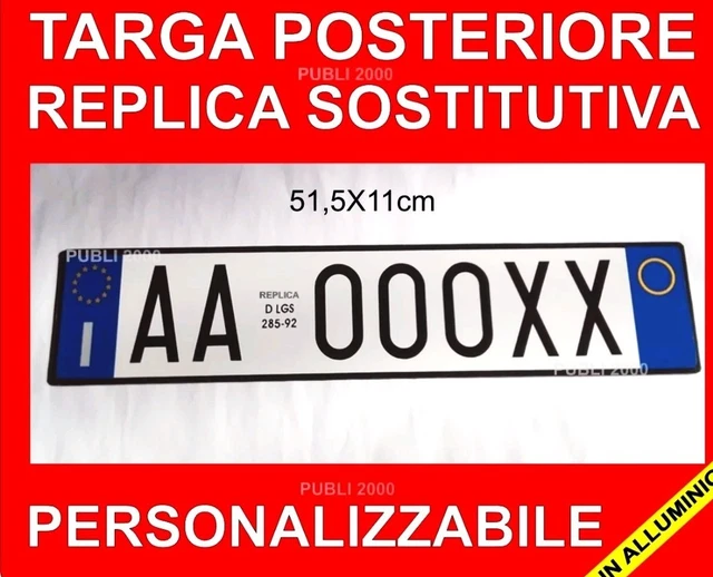 Targa Provvisoria Targa Duplicato Rimorchio In Alluminio - Stampa UV Alta Risoluzione - Garanzia 20 Anni Duplicato Targa Rimorchio - Foto 7