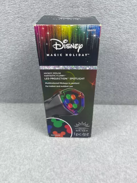 Disney Magic Holiday Mickey Mouse Fantastic Flurry LED Projector Christmas WORKS