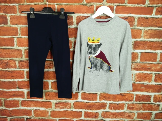 Girls Bundle Age 7-8 Years Il Gufo Boden Leggings T-Shirt Casual Dog Print 128Cm