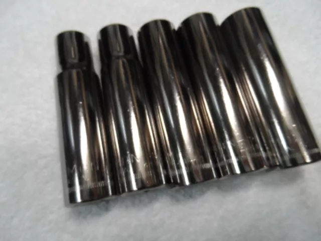 Craftsman 1/2" Drive Metric MM Deep Socket Set 12pt, NOS USA 5 pcs