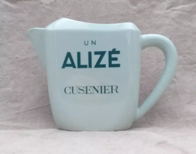 Cusenier Un Alize Pichet Pot Faïence Bistrot Publicitaire France Ancien