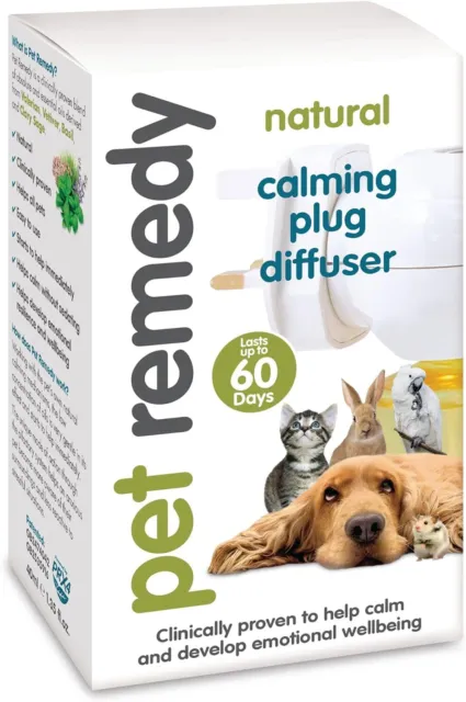 Pet Remedy Natural De-Stress , Calming Plug-In Diffuser with 40ml Refill Bottle
