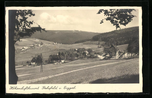 Ansichtskarte Rehefeld i. Erzgeb., Gesamtansicht des Höhenluftkurorts