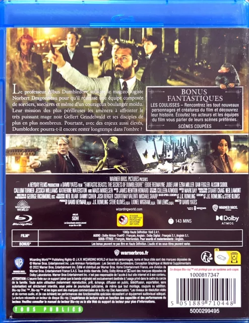 Blu-ray "Les Secrets de Dumbledore" - Aventure Fantastique Wizarding World 2