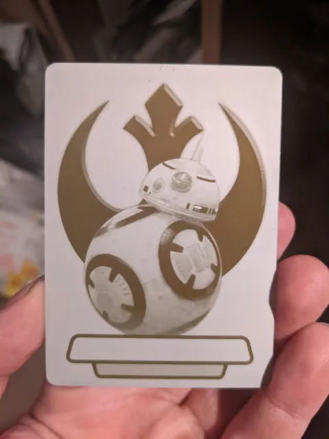 Star Wars Topps Chrome 2016 Force Awakens Bb-8 Yellow Printing Plate 1 of 1 2