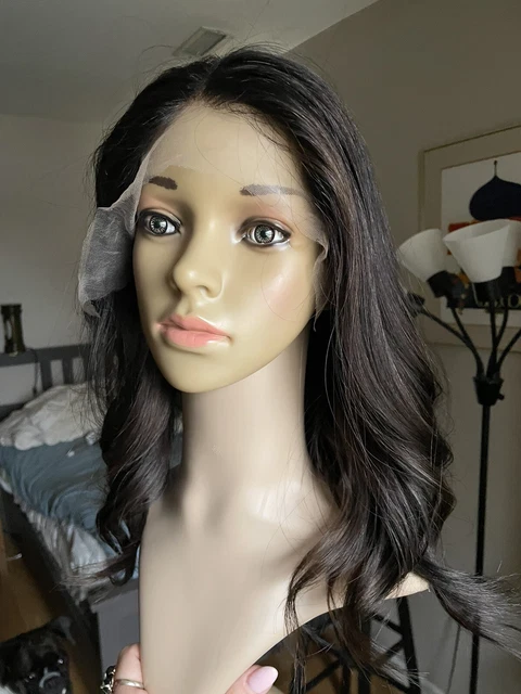 18” Lace Top European Human Hair Kosher Sheitel/Wig Dark Brown With Highlights 18” Lace Top European Human Hair Kosher Sheitel/Wig Dark Brown With Highlights